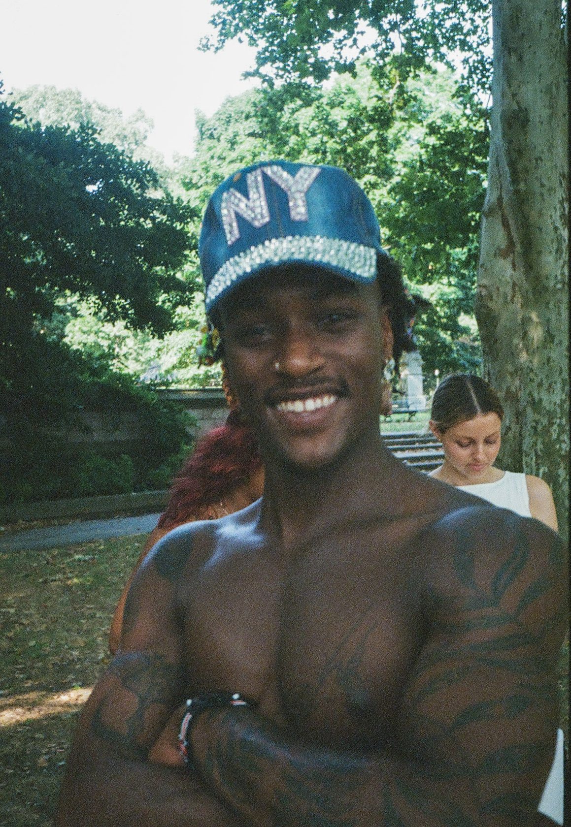 A candid portrait outdoors in New York