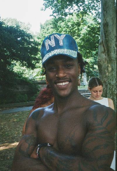 A candid portrait outdoors in New York